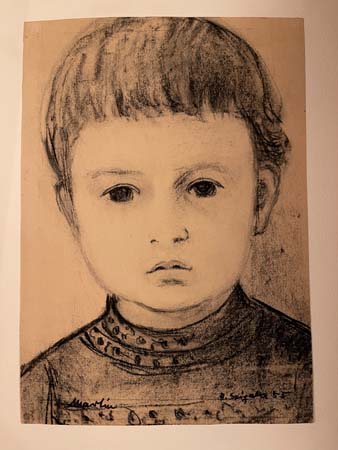 Mein Sohn Martin, Kreidezeichnung 1955
